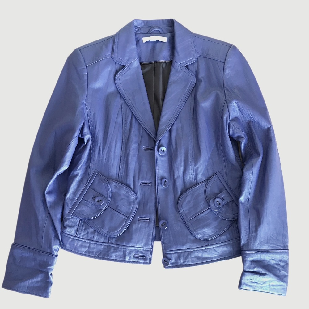 Caché Luxe  Lambskin Genuine Leather Jacket